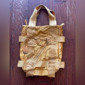 Juicy Couture Large Gold Multi Zipper Tote RARE